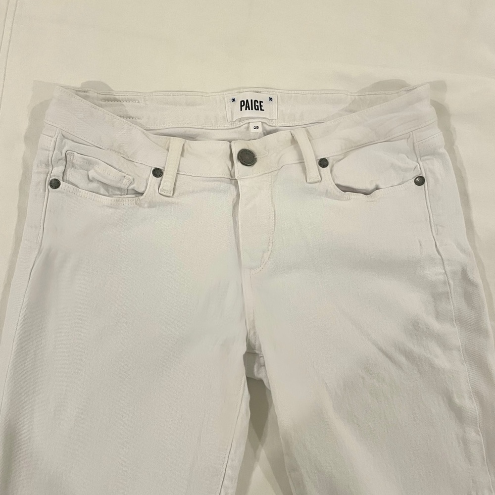 Paige White Denim Kylie Crop Skinny Jeans - Size 28